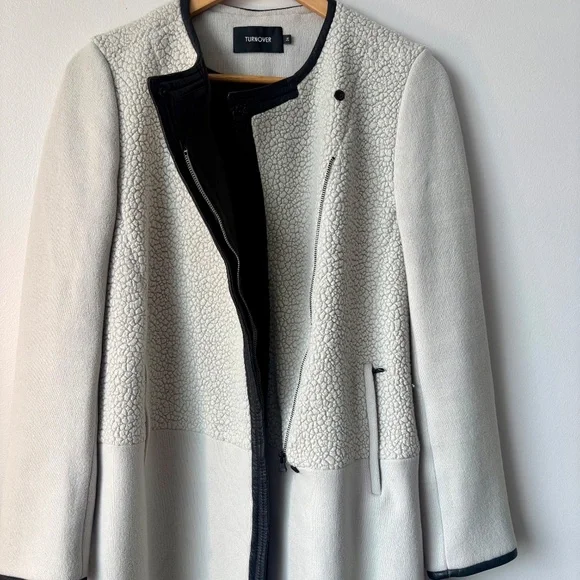 TURNOVER Ivory wool coat EU 36 - Picture 3 of 16